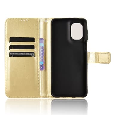 SKALO Motorola Moto G55 5G PU-Läder Plånboksfodral - Guld