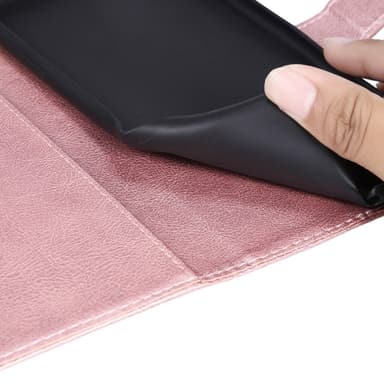 SKALO Motorola Edge 50 Neo 5G PU-Läder Plånboksfodral - Roséguld
