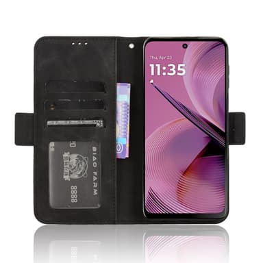 SKALO Motorola Moto G55 5G 6-FACK Plånboksfodral - Svart