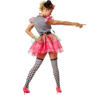 tectake Maskeraddräkt Neonfärgad Clown