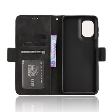 SKALO Motorola Moto G55 5G 6-FACK Plånboksfodral - Svart
