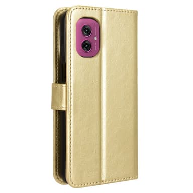SKALO Motorola Moto G55 5G PU-Läder Plånboksfodral - Guld