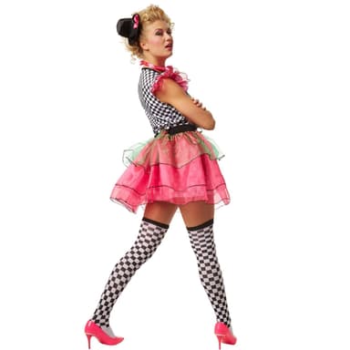 tectake Maskeraddräkt Neonfärgad Clown