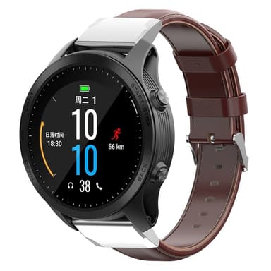 KALEBOL Läderarmband Garmin Fenix 8 Amoled 51mm - Brun