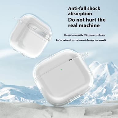 SKALO AirPods 4 Transparent TPU Fodral