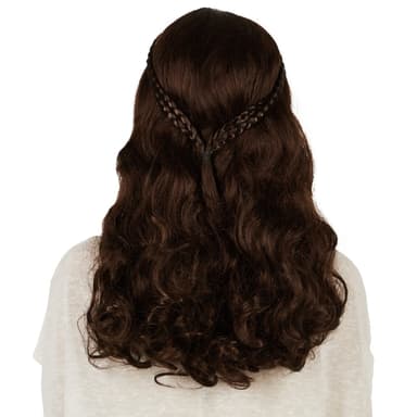 tectake Peruk Medeltida Prinsessa - brun