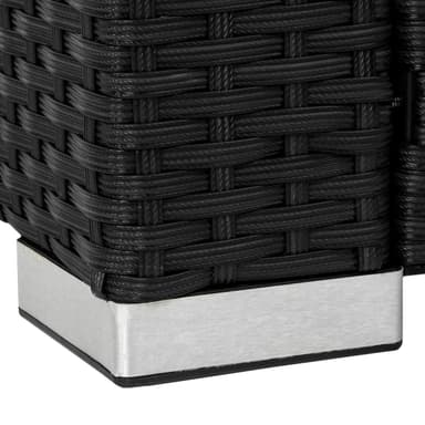 tectake Loungeset Milano i konstrotting - svart