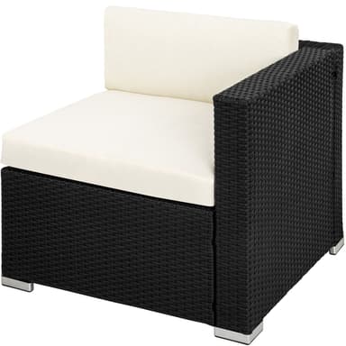 tectake Loungeset Milano i konstrotting - svart