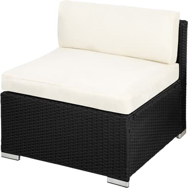 tectake Loungeset Milano i konstrotting - svart