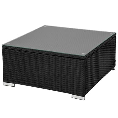tectake Loungeset Milano i konstrotting - svart