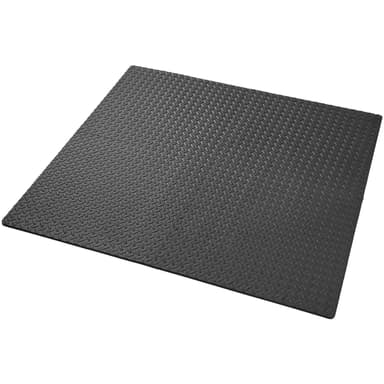 tectake Träningsmatta 12-pack, Golvskydd Underlag - svart