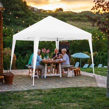 tectake Hopfällbar Paviljong Linosa 3x3 m - vit