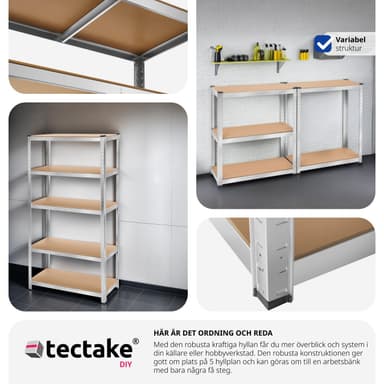 tectake Robust hylla - 180 x 90 x 40 cm, 750 kg