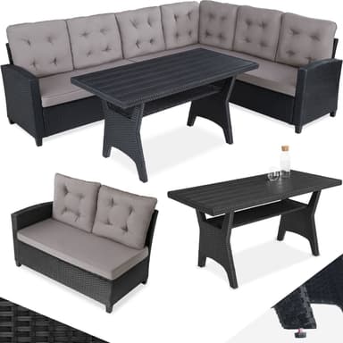 tectake Loungeset i rottning Catania - svart
