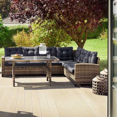 tectake Loungeset i rottning Catania - svart
