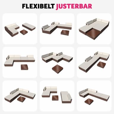 tectake Loungeset i konstrotting Paris - natur