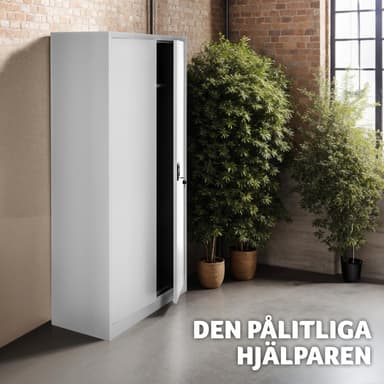 tectake Dokumentskåp med 6 fack och stång - grå, 80 cm