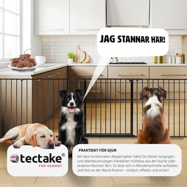 tectake Kaminskydd 5 delar med Säkerhetsgrind, Variabel konstruktion - svart