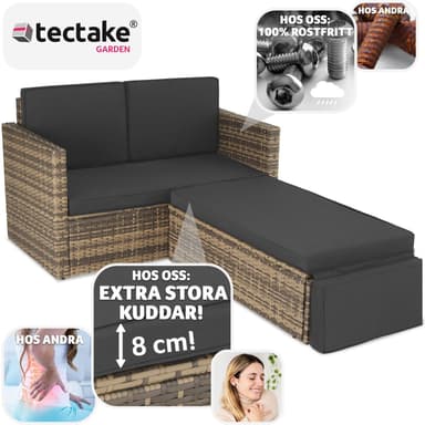 tectake Loungesoffa Korfu - natur