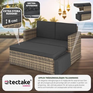 tectake Loungesoffa Korfu - natur