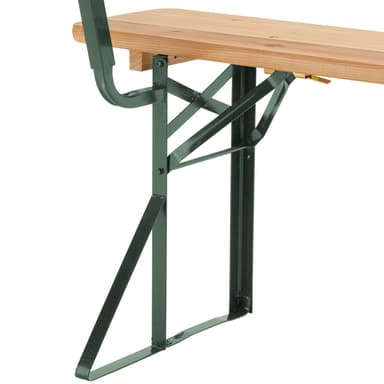 tectake Bord- och bänkset, 3-delad, med ryggstöd - brun