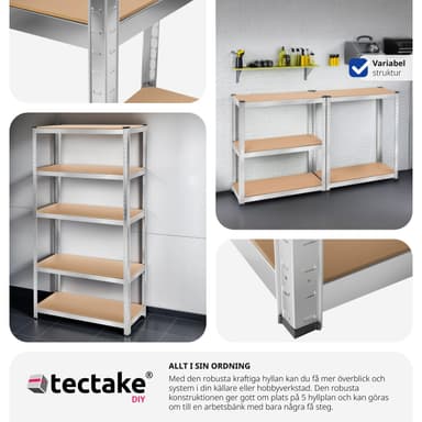 tectake Robust hylla - 180 x 90 x 40 cm, 1250 kg
