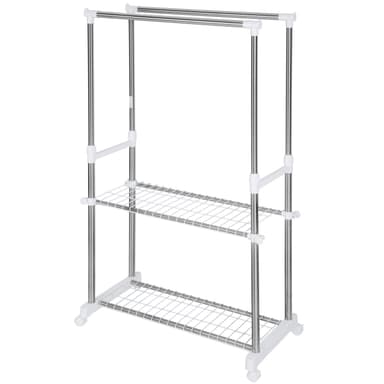 tectake Klädställning 84x42x170 cm - grå