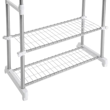 tectake Klädställning 84x42x170 cm - grå