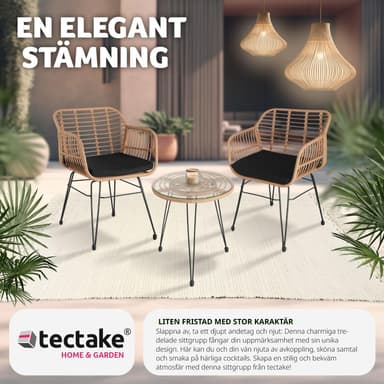 tectake Sittgrupp i rotting Molfetta 2+1 - natur