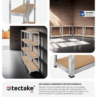 tectake Robust hylla - 160 x 160 x 40 cm, 640 kg