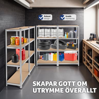 tectake Robust hylla - 160 x 160 x 40 cm, 640 kg