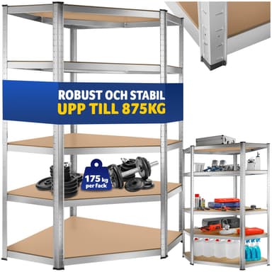 tectake Robust hylla - 180 x 89,5 x 89,5 cm, 875 kg