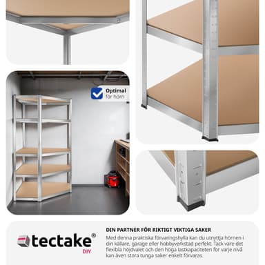 tectake Robust hylla - 180 x 89,5 x 89,5 cm, 875 kg