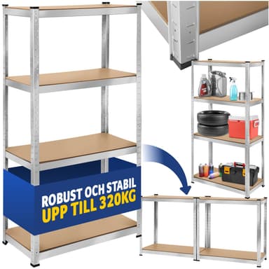 tectake Robust hylla - 160 x 80 x 40 cm, 320 kg
