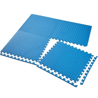 tectake Träningsmatta 24-pack - blå