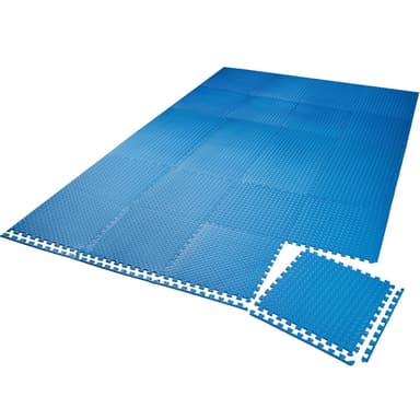 tectake Träningsmatta 24-pack - blå