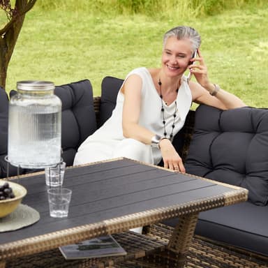tectake Loungeset i rottning Catania - natur