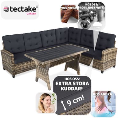 tectake Loungeset i rottning Catania - natur