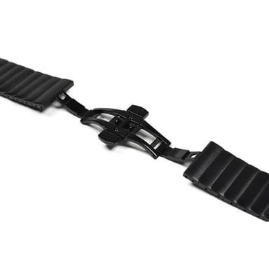 SKALO Metallarmband ""Flat"" Apple Watch Series 4-6 40mm - Svart