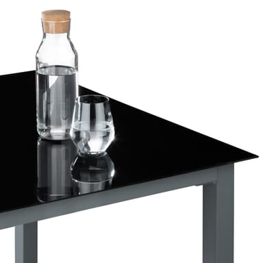tectake Matgrupp i Aluminium med 8 stolar - antracit