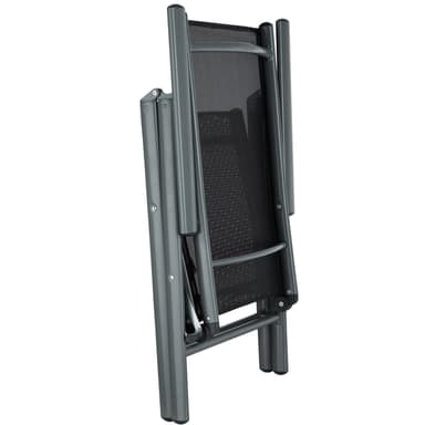 tectake Matgrupp i Aluminium med 8 stolar - antracit