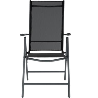 tectake Matgrupp i Aluminium med 8 stolar - antracit