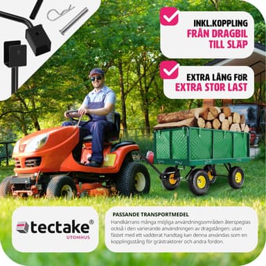 tectake Skrinda med hyllplan max 550 kg - grön