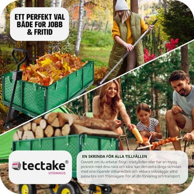 tectake Skrinda med hyllplan max 550 kg - grön