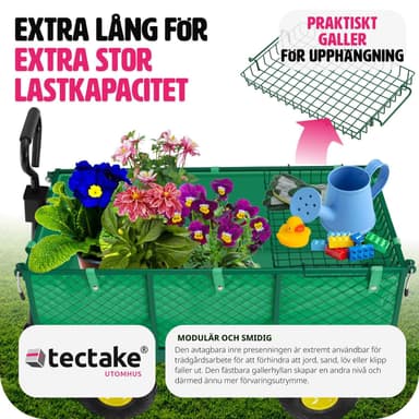 tectake Skrinda med hyllplan max 550 kg - grön
