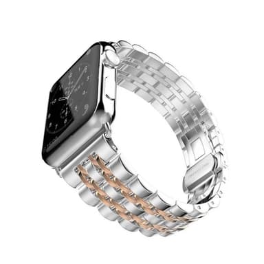 SKALO Metallarmband 5-länk Apple Watch SE 44mm - Roséguld