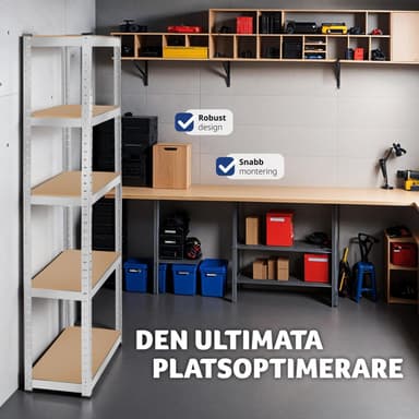 tectake Robust hylla - 180 x 75 x 30 cm, 350 kg
