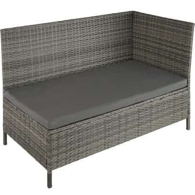 tectake Soffgrupp Loungeset Barletta i konstrotting - grå/beige
