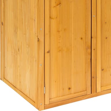 tectake Trädgårdsskåp med spetsigt tak - brun