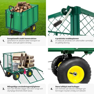 tectake Skrinda stor max 544 kg - grön